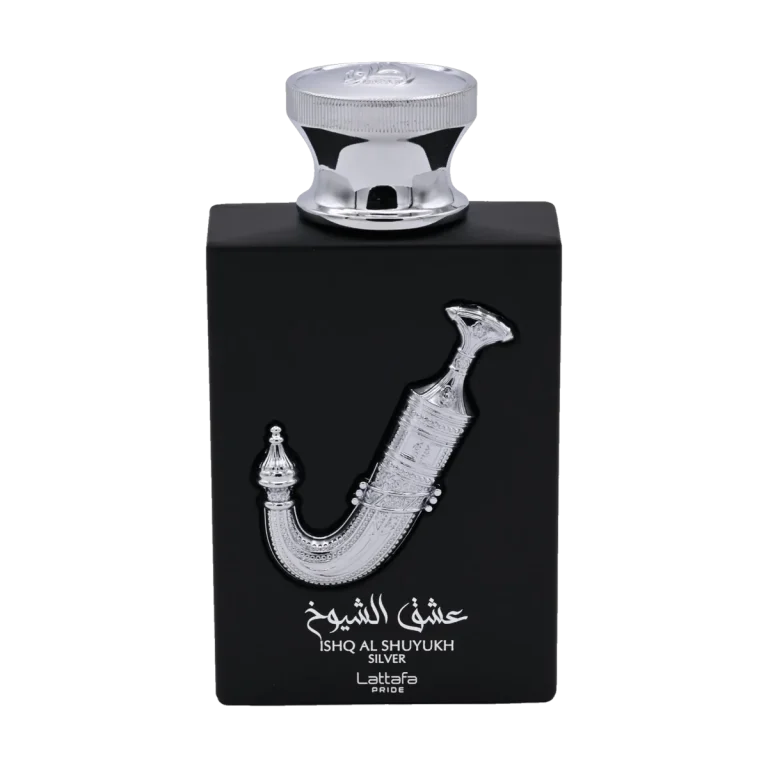 Lattafa Ishq Al Shuyukh Silver bottle