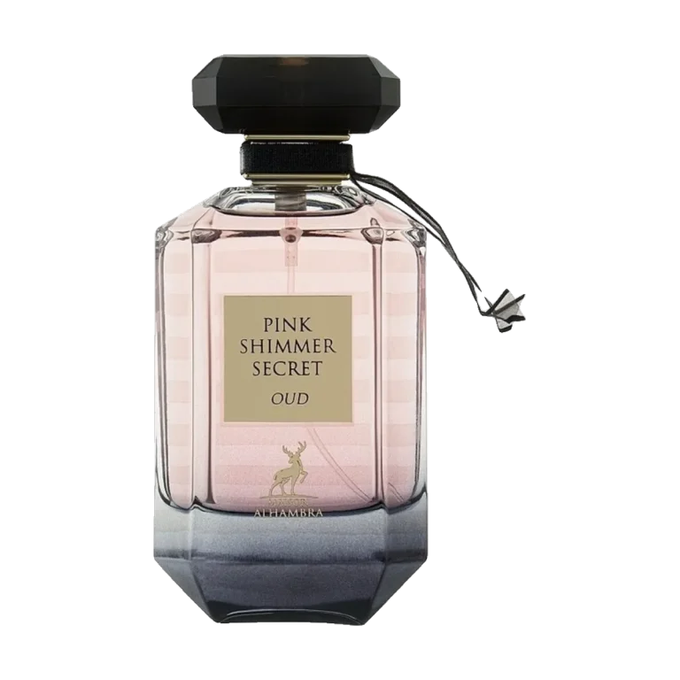 Maison Alhambra Pink Shimmer Secret Oud bottle